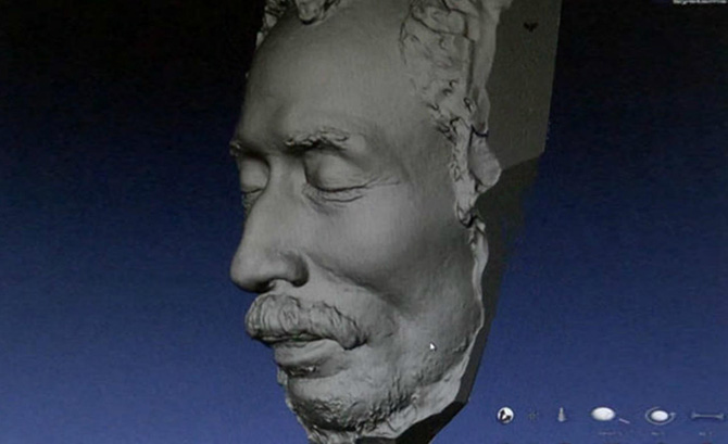 Soseki Natsume Scalde masque mortuaire 3D